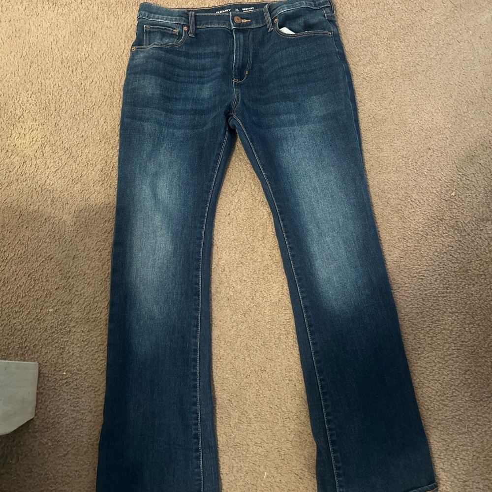 Old Navy Women's Dark Blue Straight Leg Jeans